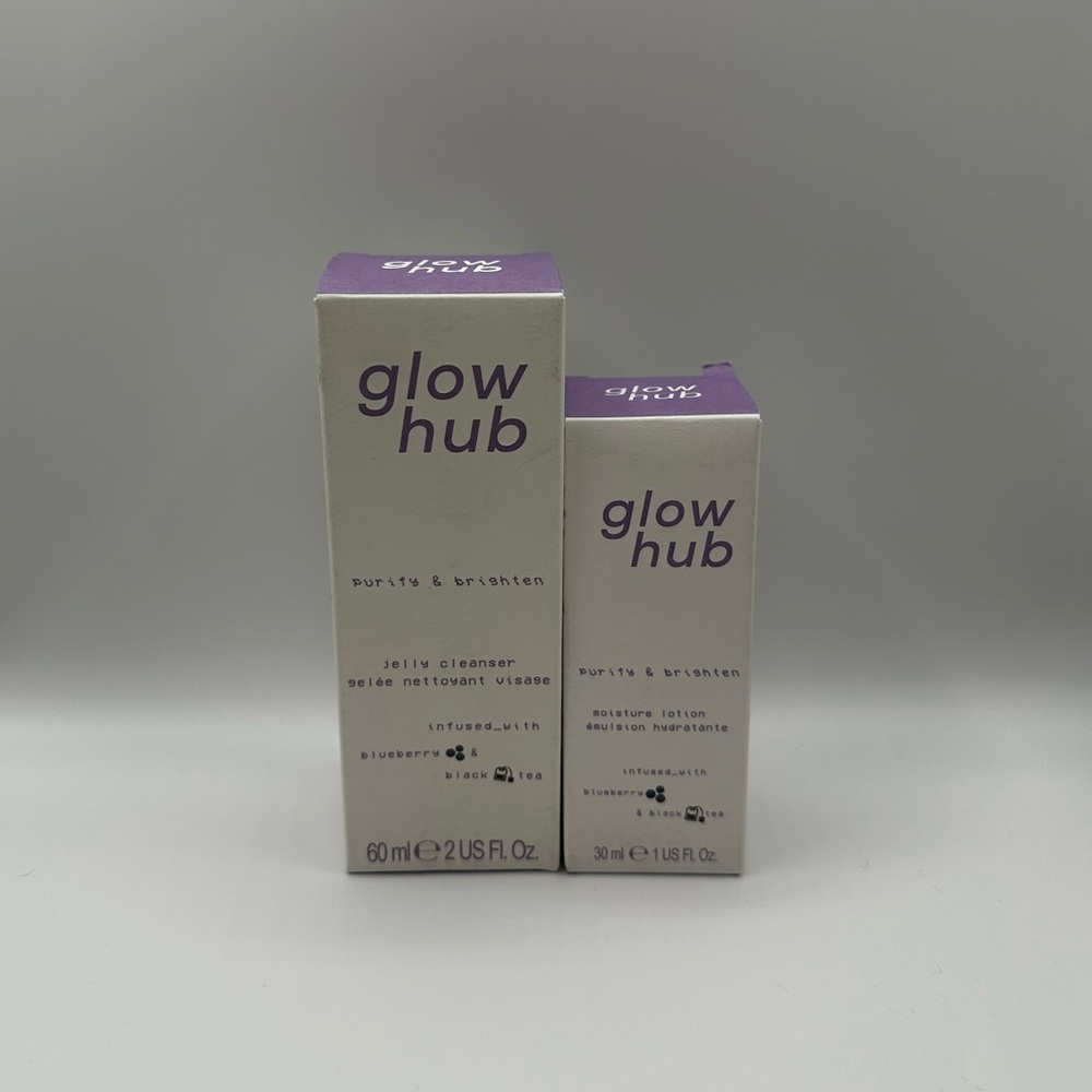 2pc Glow Hub Purify & Brighten Jelly Cleanser 2fl oz and Moisture Lotion 1fl oz